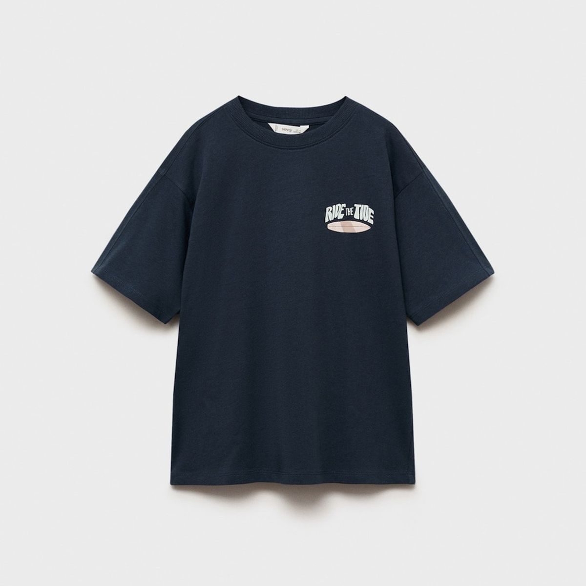 MANGO KIDS - Polera Algodón Dibujo Relieve Niño Mango Kids