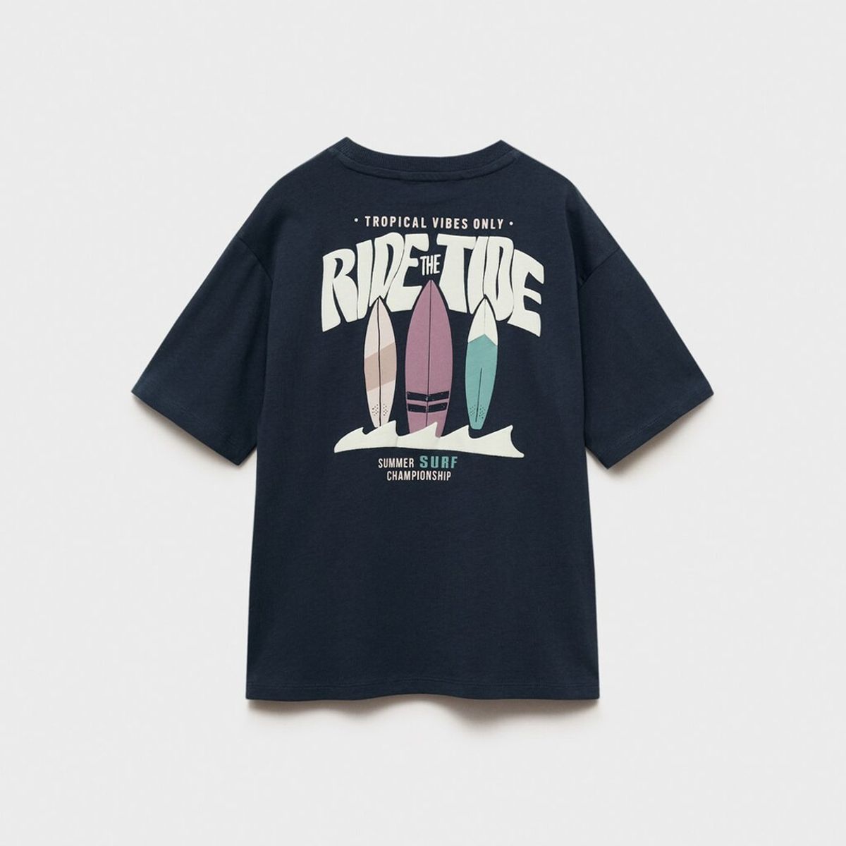 MANGO KIDS - Polera Algodón Dibujo Relieve Niño Mango Kids