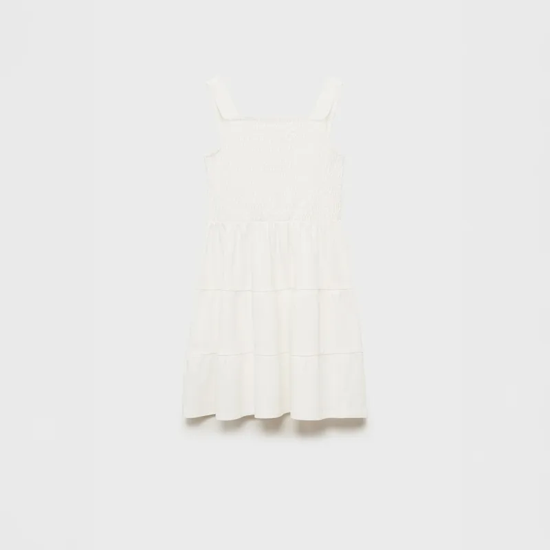 MANGO KIDS - Vestido Nido Abeja Algodón Niña Mango Kids