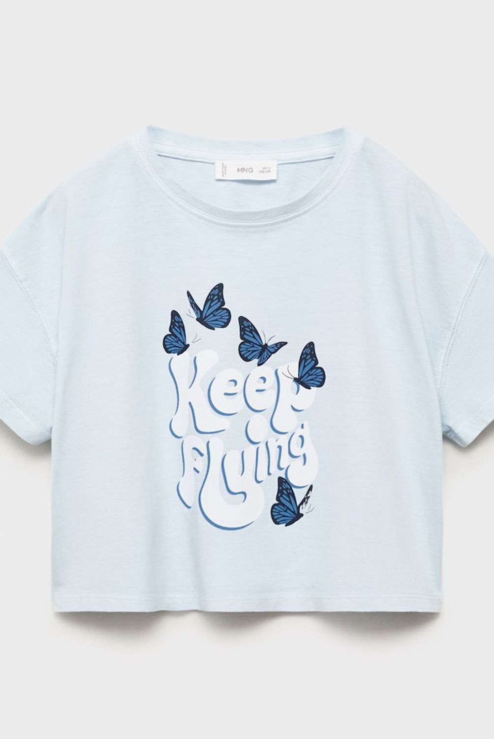 MANGO KIDS - Polera Crop Estampada Niña Mango Kids