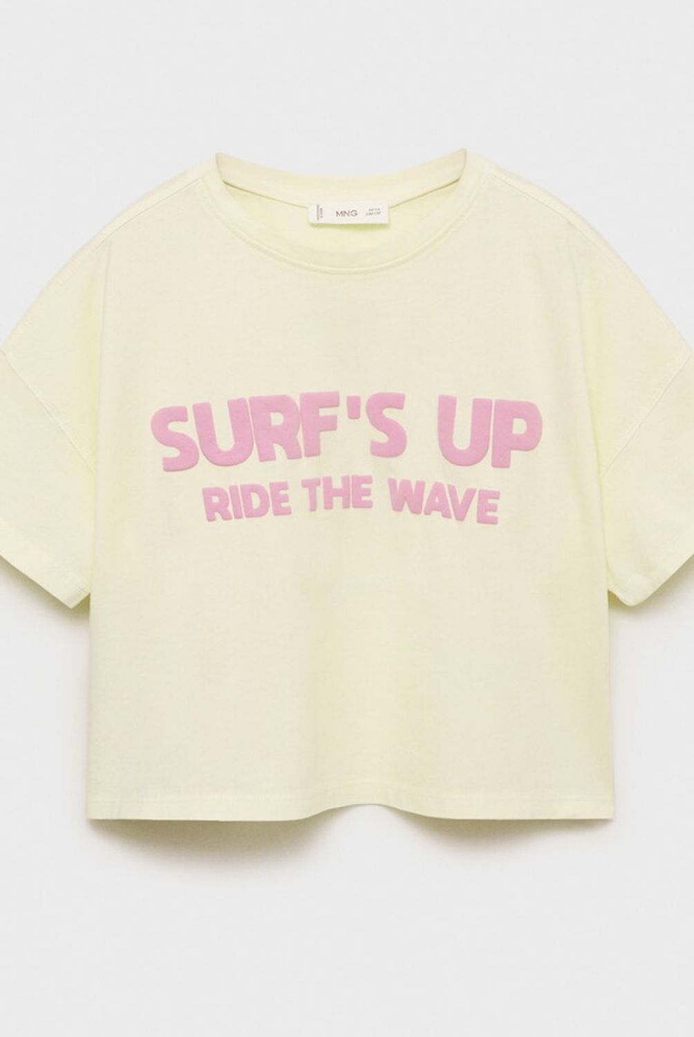 MANGO KIDS - Polera Mensaje Relieve Niña Mango Kids