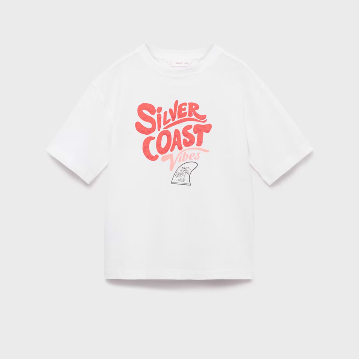 MANGO KIDS - Polera Mensaje Relieve Niño Mango Kids