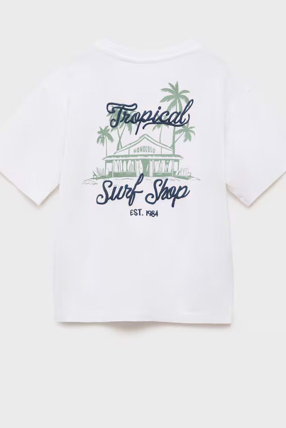 MANGO KIDS - Polera Estampado Tropical Niño Mango Kids