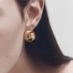 MANGO - Aros Circulares Entrelazados Mujer