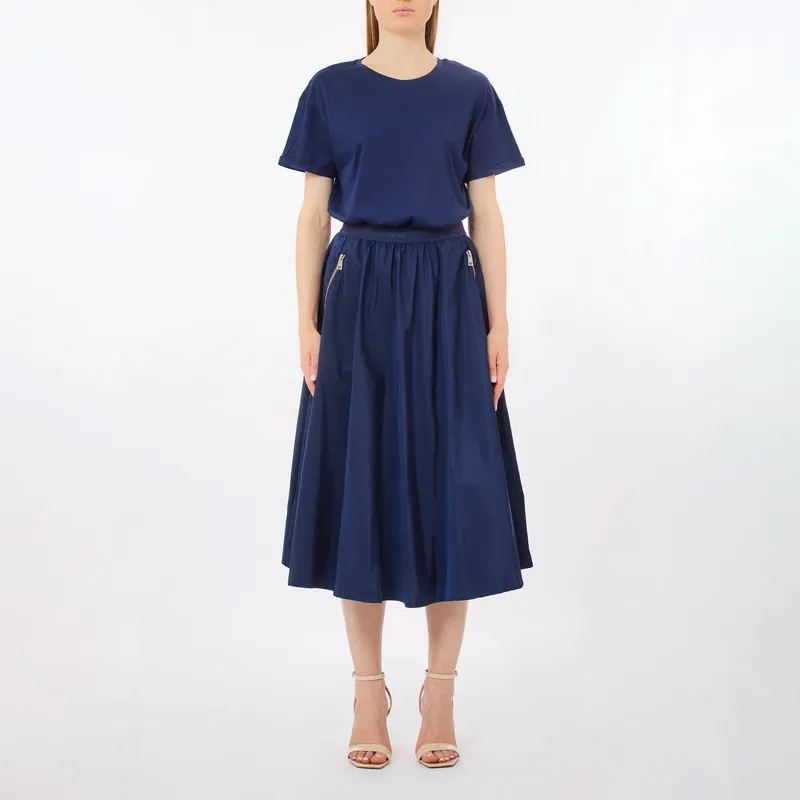 LIUJO - Vestido Manga Corta Midi Mujer Liujo