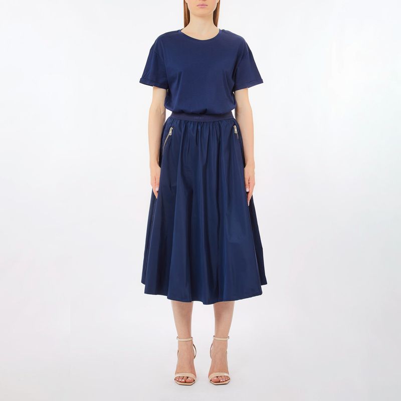LIUJO - Vestido Manga Corta Midi Mujer Liujo