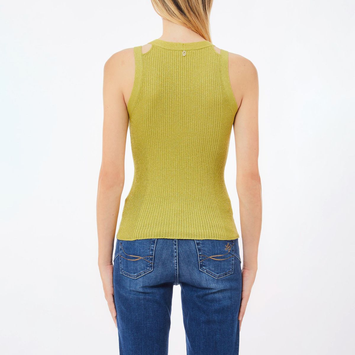 LIUJO - Polera Tirantes Metálizado Mujer Liujo