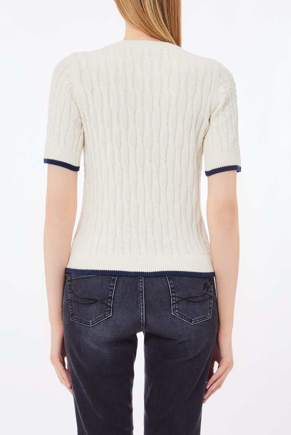 LIUJO - Sweater Manga Corta 100% Algodón  Mujer Liujo