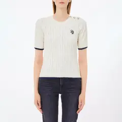 LIUJO - Sweater Manga Corta 100% Algodón Mujer