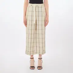 LIUJO - Pantalón Recto Cuadros Mujer