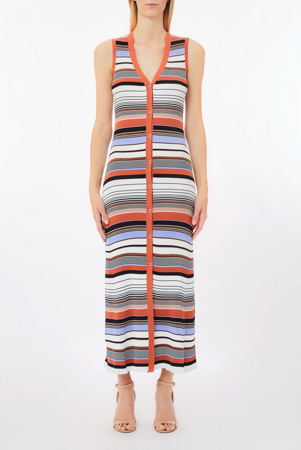 LIUJO - Vestido Largo Con Rayas Mujer Liujo