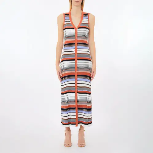 LIUJO - Vestido Largo Con Rayas Mujer