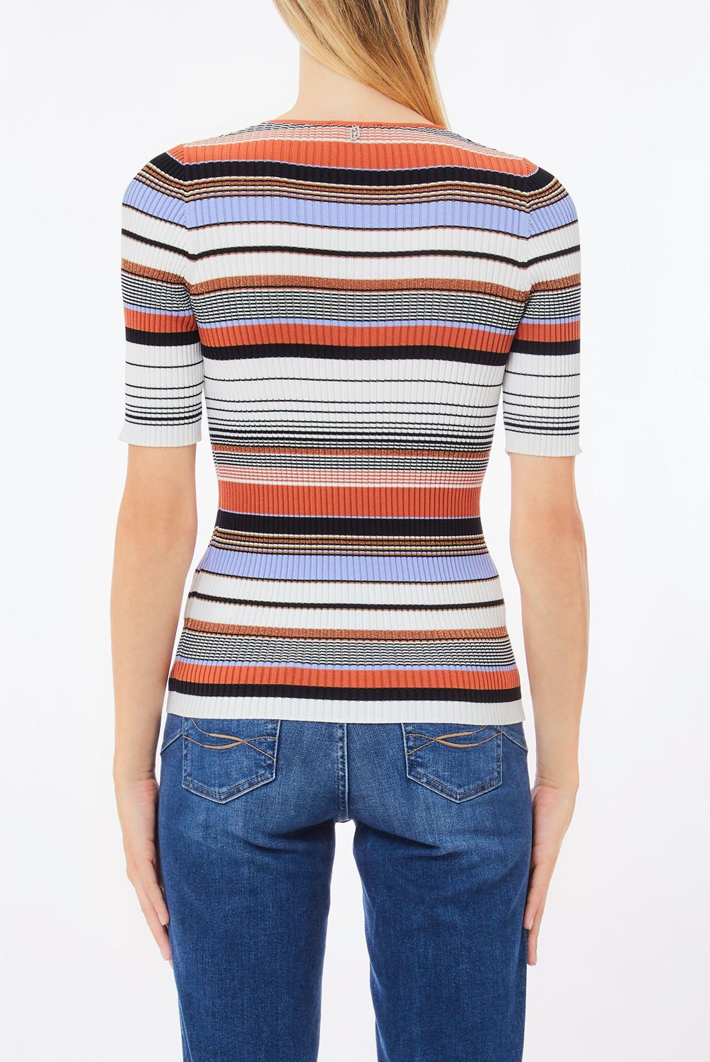 LIUJO - Polera Manga Corta Cuello En V Mujer Liujo