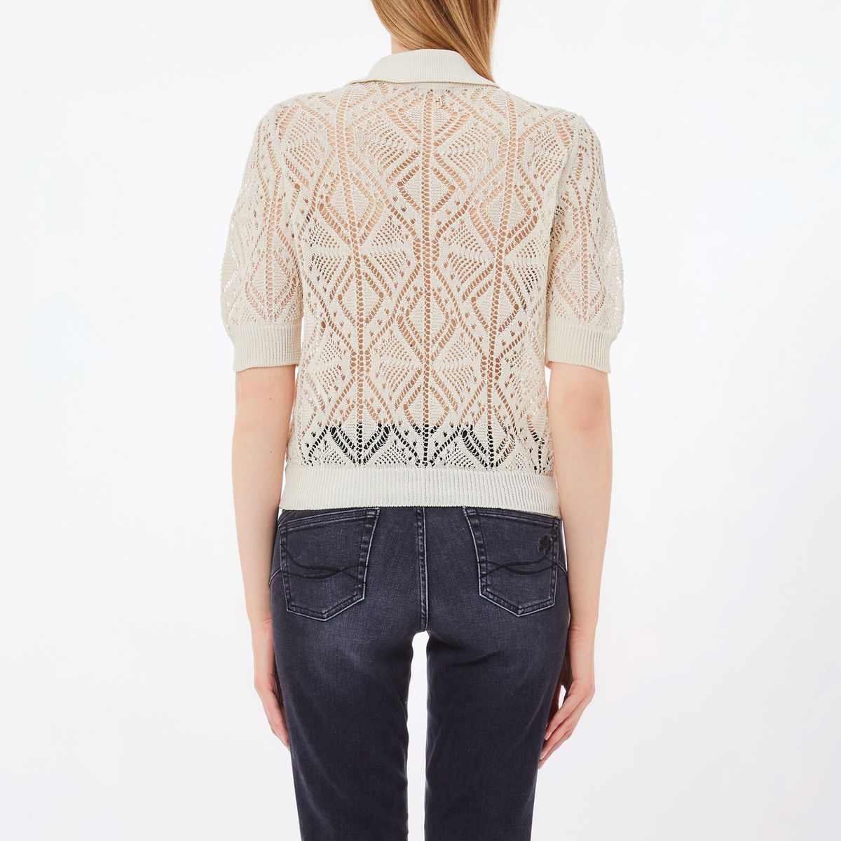 LIUJO - Sweater de Punto Algodón Mujer Liujo