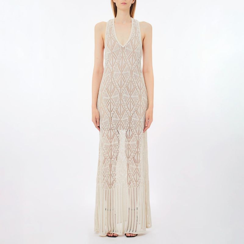 LIUJO - Vestido Transparencias Algodón Mujer Liujo