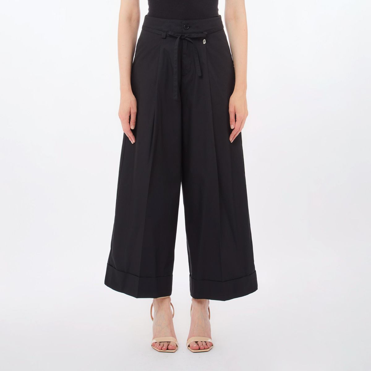 LIUJO - Pantalón Ancho 100% Algodón Mujer Liujo