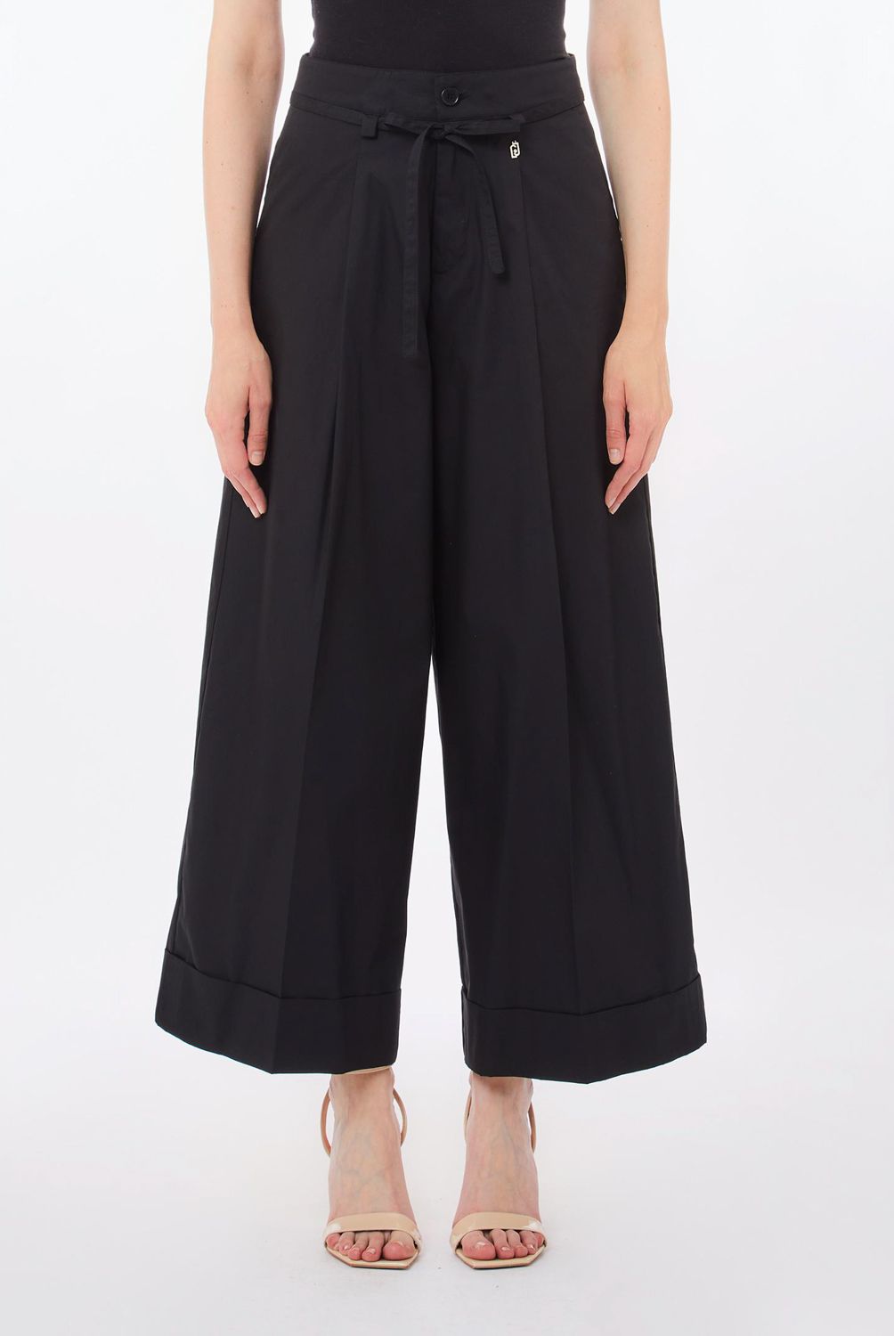 LIUJO - Pantalón Ancho 100% Algodón Mujer Liujo