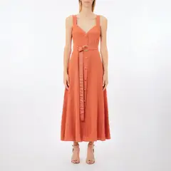 LIUJO - Vestido Midi con Cinturón Mujer