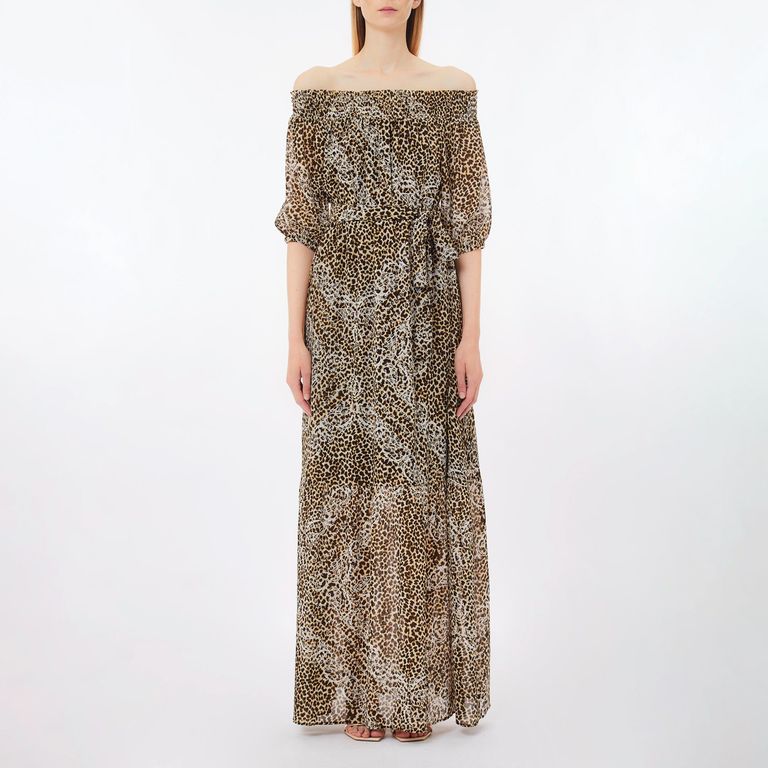 LIUJO Vestido Largo Estampado Animal Print Mujer