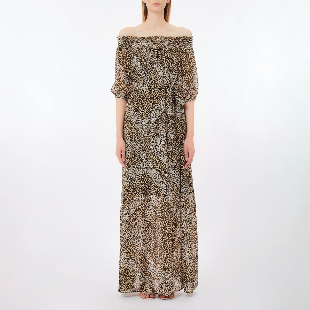 LIUJO - Vestido Largo Estampado Animal Print Mujer Liujo