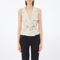LIUJO - Blazer Sin Mangas Corto Mujer