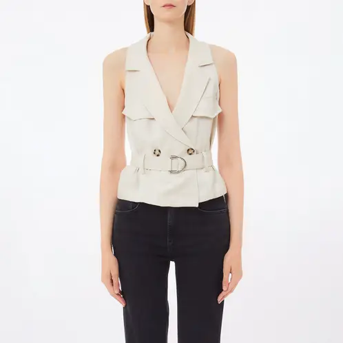 LIUJO - Blazer Sin Mangas Corto Mujer