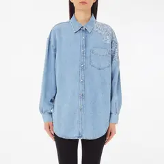 LIUJO - Blusa Denim Algodón Mujer