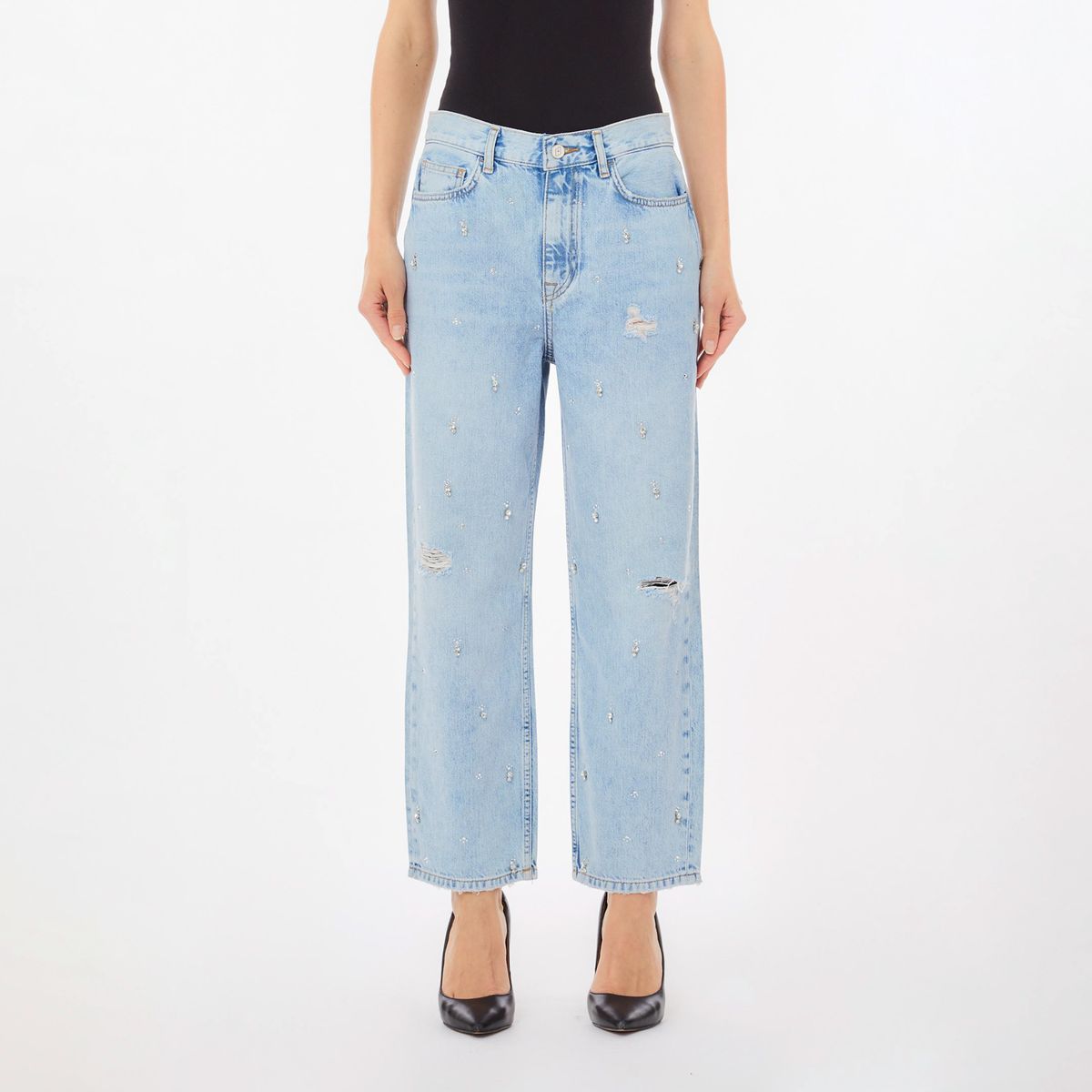 LIUJO - Jeans Straight Tiro Medio Mujer Liujo