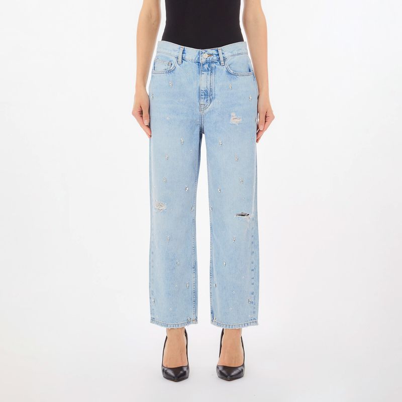 LIUJO - Jeans Recto 100% Algodón Mujer Liujo