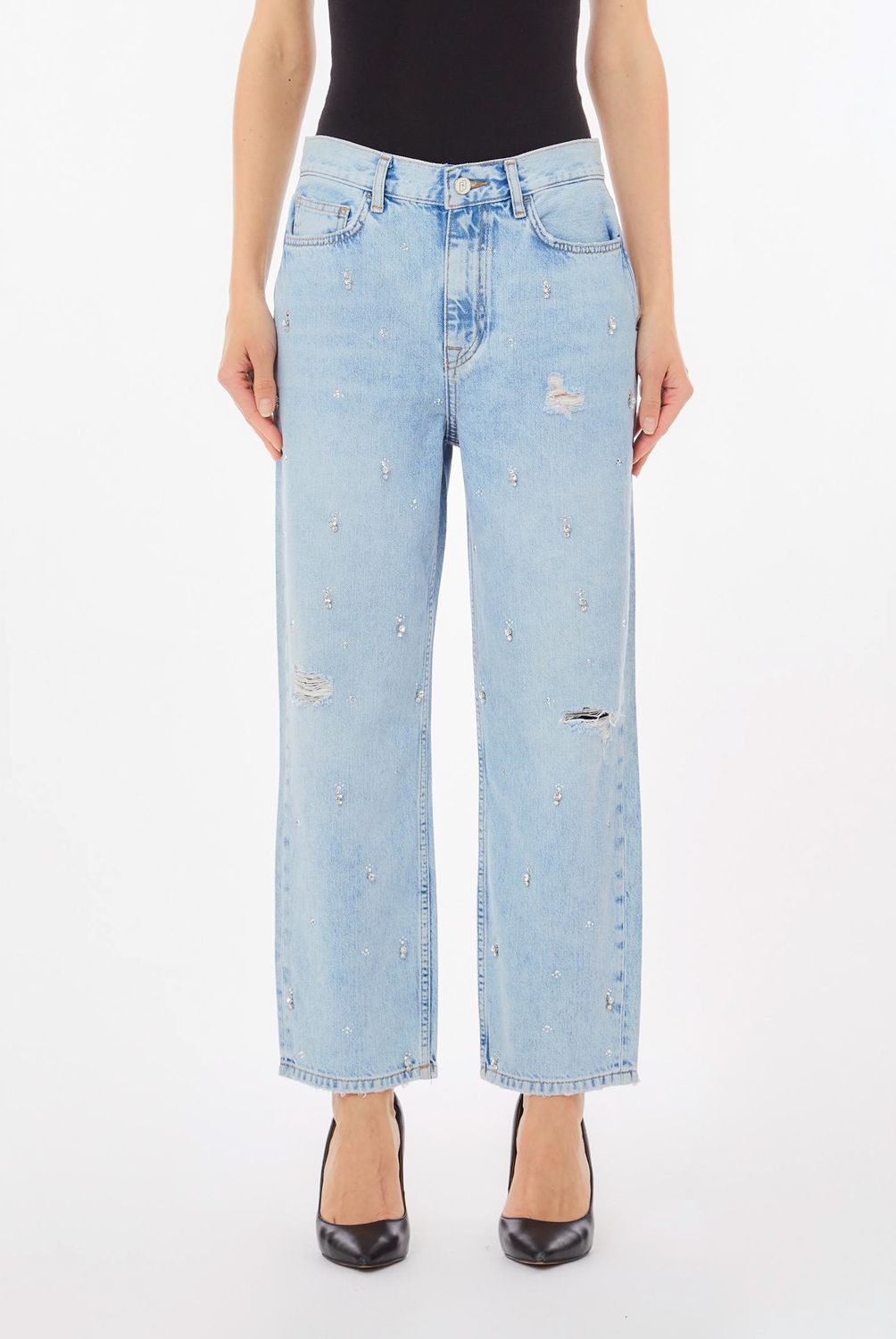 LIUJO - Jeans Recto 100% Algodón Mujer Liujo