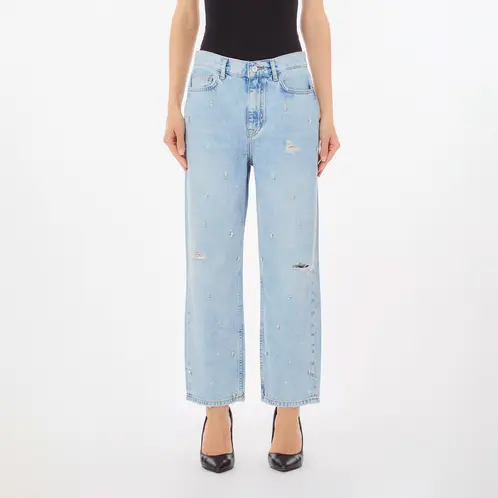 LIUJO - Jeans Recto 100% Algodón Mujer