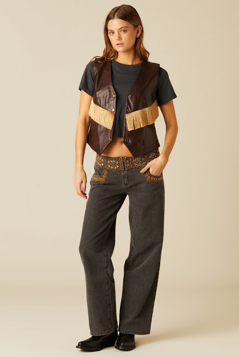 NICOLI - Blazer Gamuza Café Mujer Nicoli