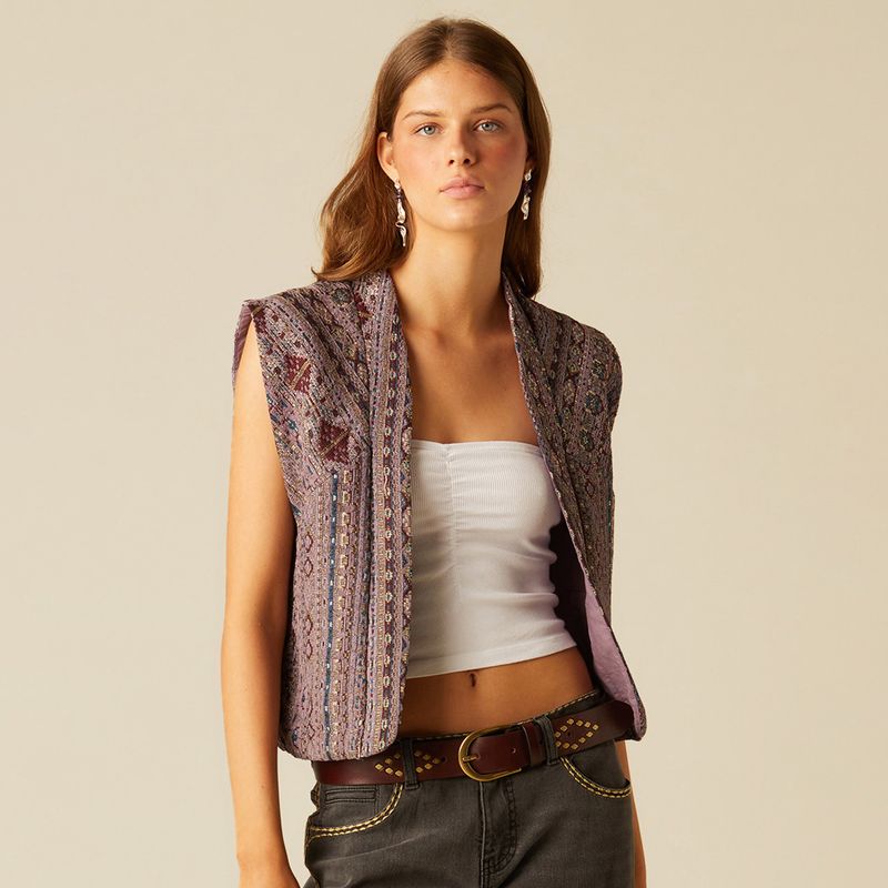 NICOLI - Chaqueta sin Mangas Tapicería Mujer Nicoli