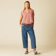 NICOLI - Jeans Pespunte Curva Azul Mujer
