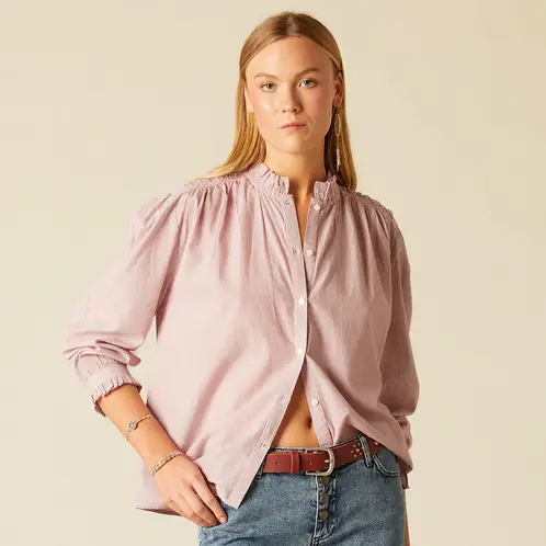 NICOLI - Blusa Mil Rayas Morado Mujer