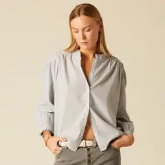 NICOLI - Blusa Mil Rayas Azul Mujer