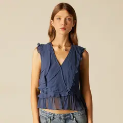 NICOLI - Top Capas Azul Mujer