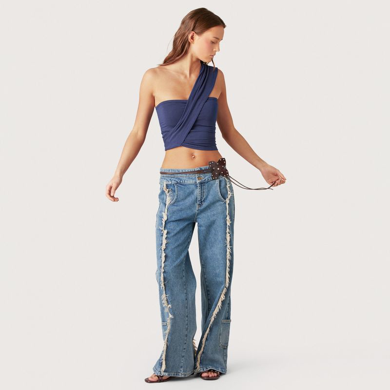 NICOLI - Jeans Tiro Bajo Mujer Nicoli