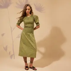 NICOLI - Vestido Buti Hoja Verde Mujer