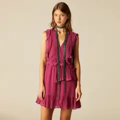 NICOLI - Vestido Capas Morado Mujer