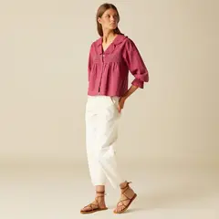 NICOLI - Blusa Morado Nido Gris Mujer