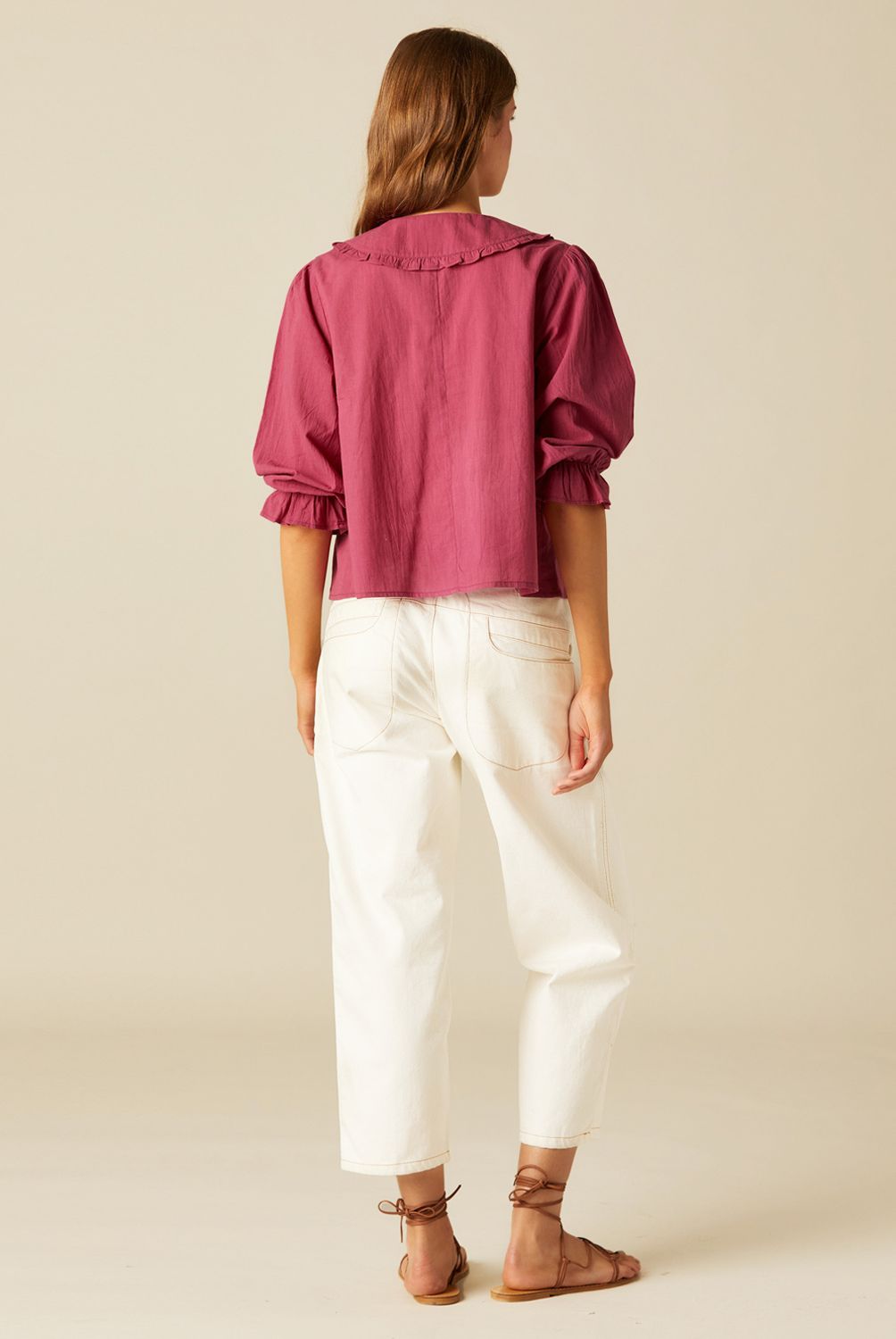 NICOLI - Blusa Morado Nido Gris Mujer Nicoli