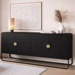 DECOCASA - Buffet 180 Cm Negro