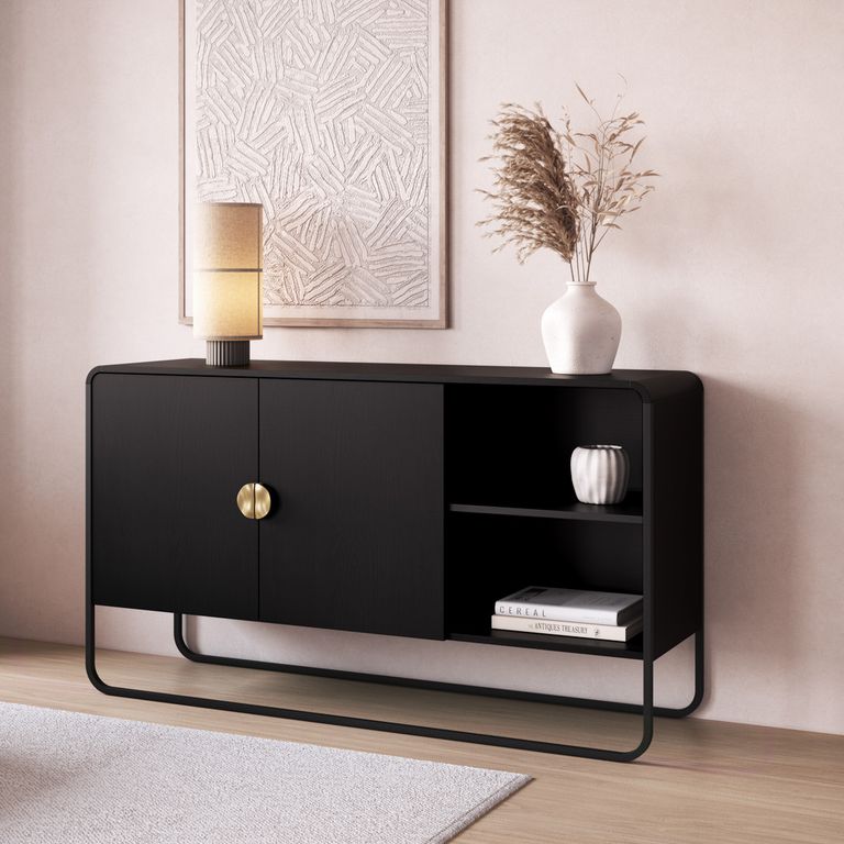 DECOCASA Buffet 135 Cm Negro