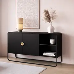 DECOCASA - Buffet 135 Cm Negro