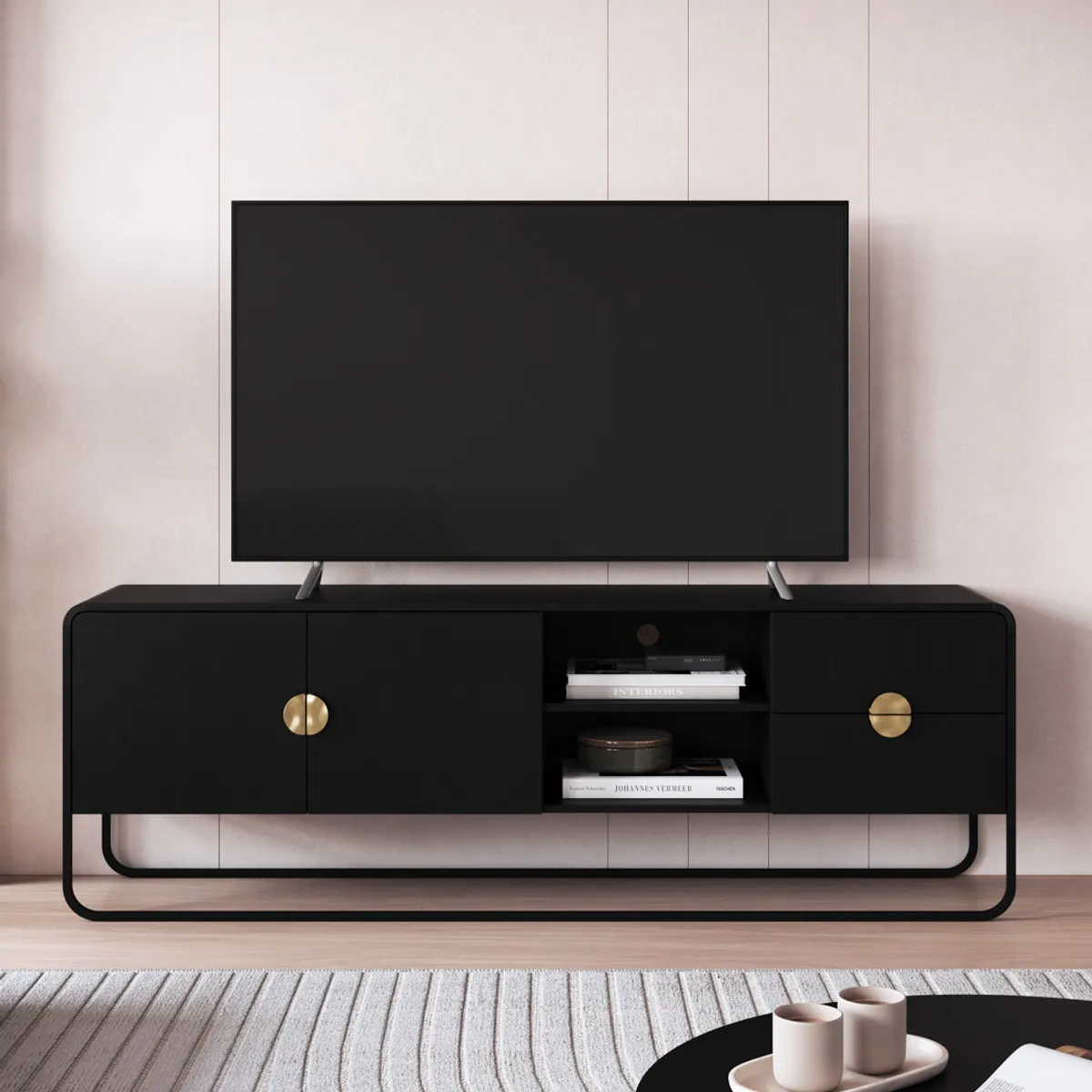 DECOCASA - Rack Luna 75 Pulgadas 28076 Natural Decocasa