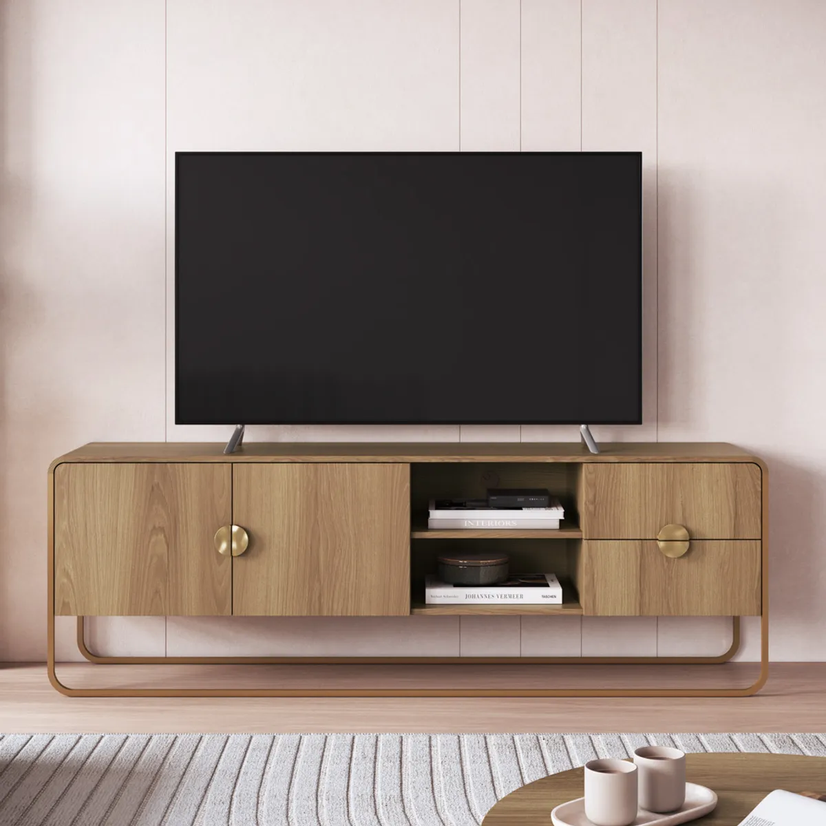 DECOCASA - Rack Luna 75 Pulgadas 28076 Negro Decocasa