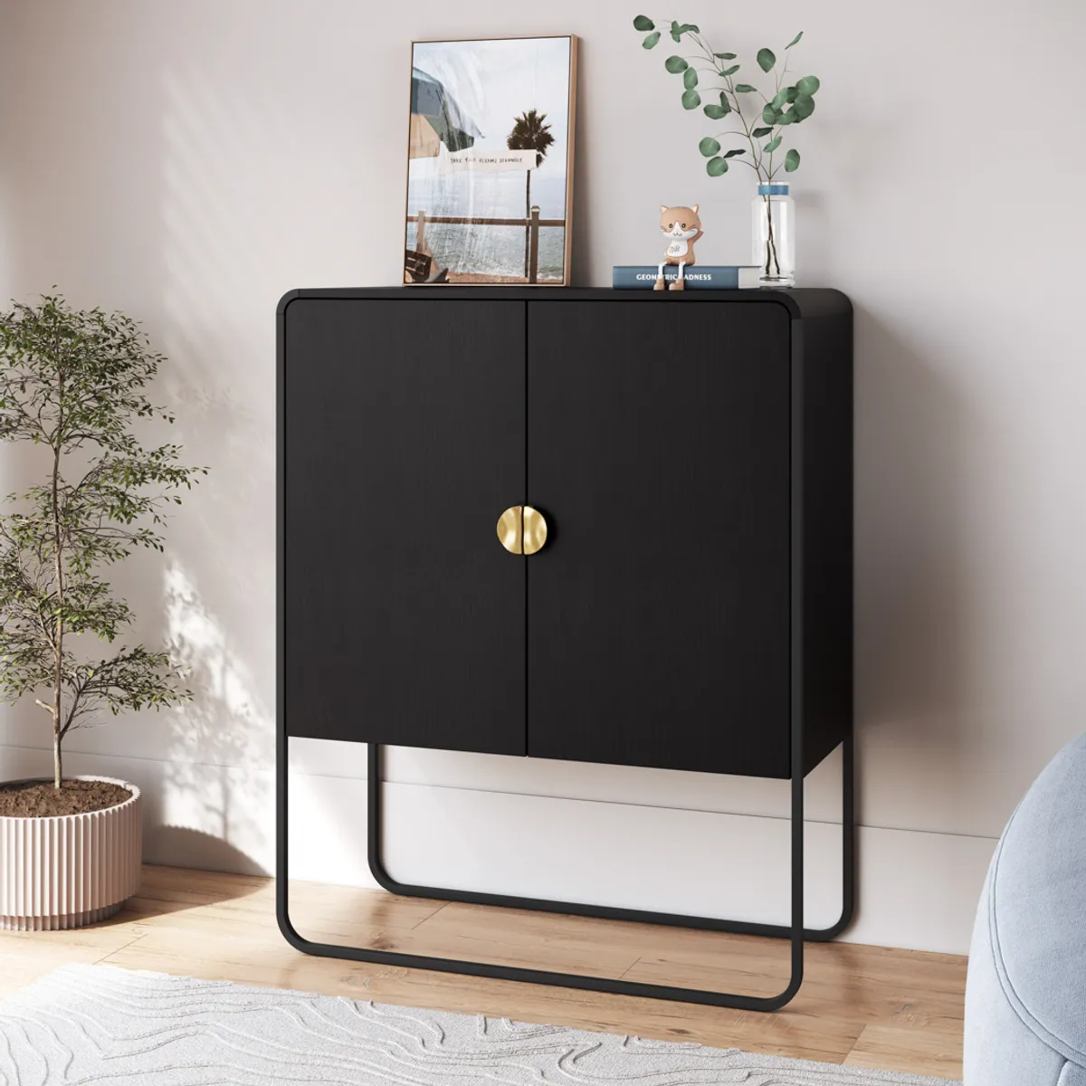 DECOCASA - Buffet 90Cm Negro Decocasa