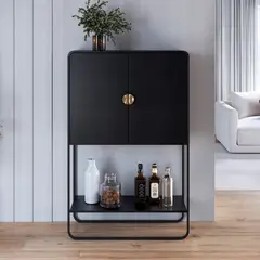 DECOCASA - Bar 90 Cm Negro