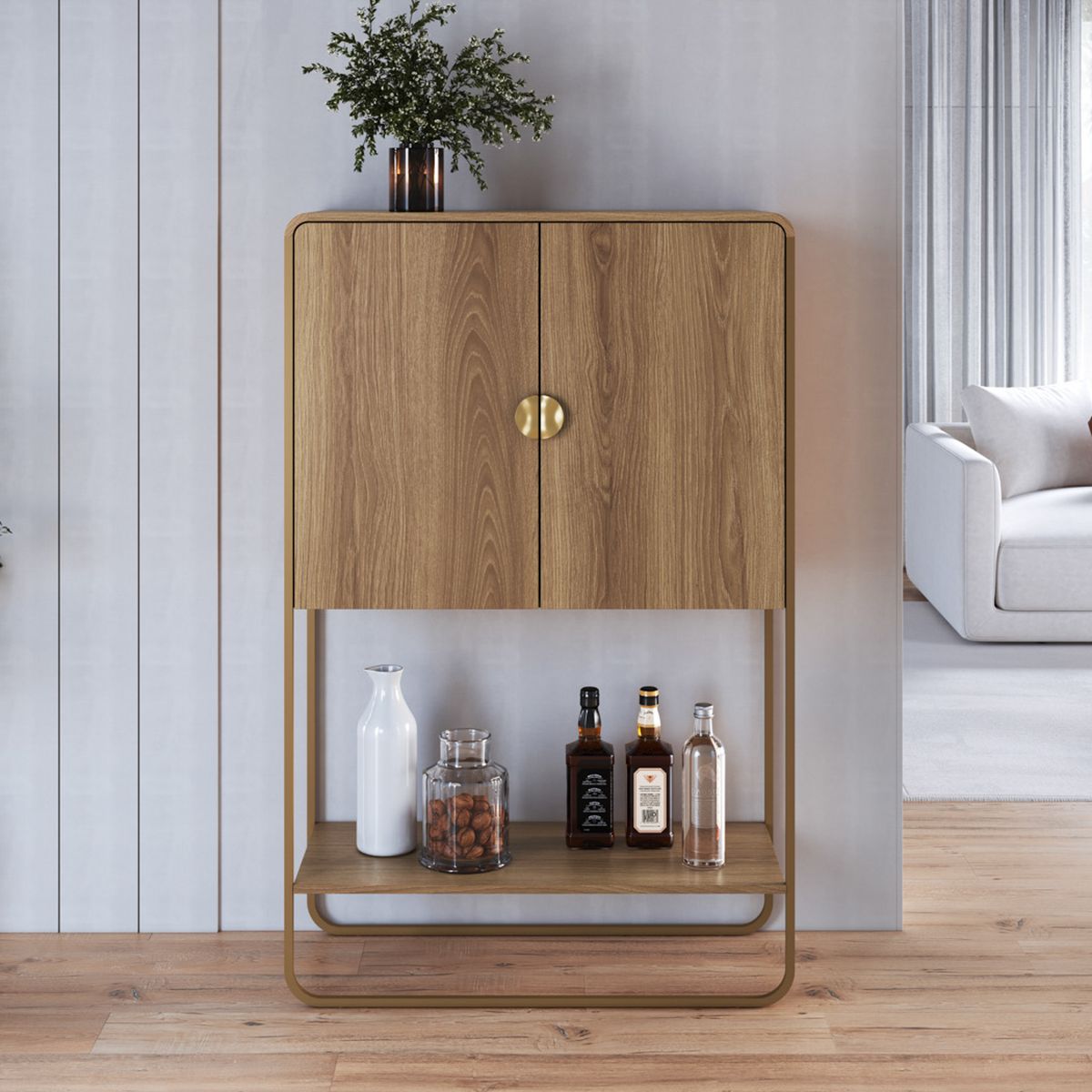 DECOCASA - Bar 90 Cm Natural Decocasa